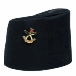 Black Dhaka Bhadgaule Topi with Khukhuri cross and Nepal national flag – perfect gift
