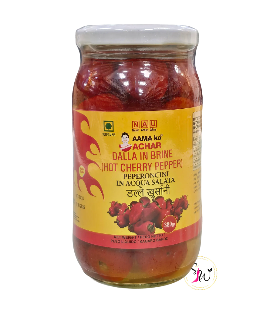 Amako Achar Hot Cherry Pebber in Brine 1 AAMA-KO-DALLA-IN-BRINE-Hot-Cherry-Pepper