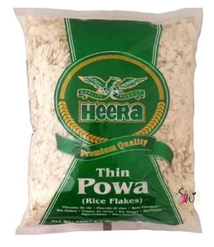 Heera Thin Rice Flakes - 1kg 1 Heera Thin Rice Flakes 1kg – Light and delicate fladtrykt ris for poha, upma, and snacks