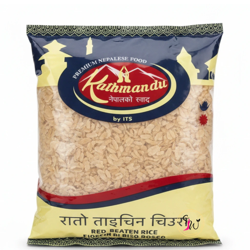 Kathmandu Red Beaten Rice (रातो टाइचिन चिउरा) - 750 g 1 Kathmandu Red Beaten Rice Raato Taaichin Chhura 750g traditional Nepali red rice flakes