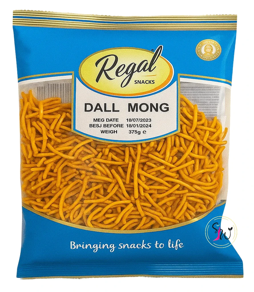 Regal Dall Mong – 375g 1 Regal Dall Mong 375g – Crunchy Indian snack made from moong beans and gram flour noodles