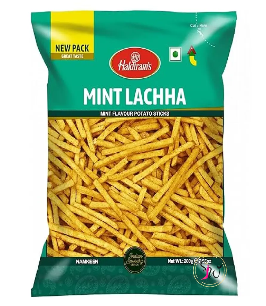 Haldiram's Mint Lachha – 200 g 1 Haldiram's Mint Lachha spicy potato sticks with refreshing mint flavor