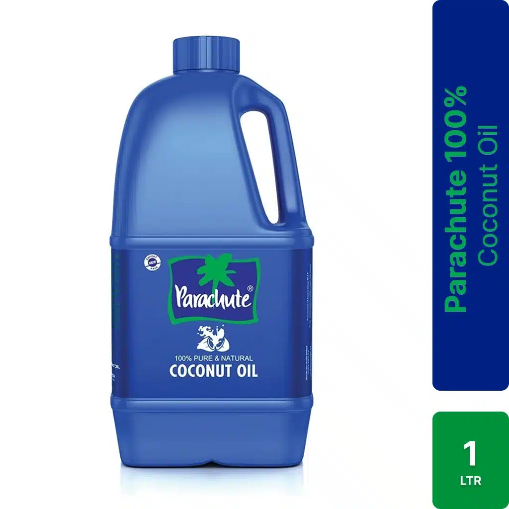 Parachute 100% Coconut Oil - 1000 ml 1 Parachute 100 percent coconut oil 1000 ml bottle for hair and skin care