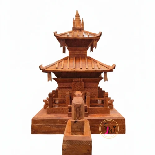 Handcrafted wooden Pashupatinath Temple replica gift from Nepal