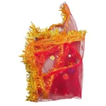 Traditional Puja Ghumto (घुम्टो) Decorative Net Cover with Golden Border 2 Traditional Puja Ghumto (घुम्टो) decorative net cover with golden border for Hindu ritual and mandir use