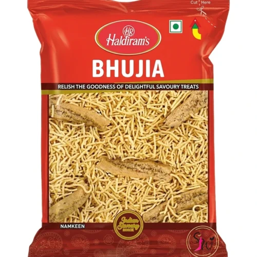 Haldiram's Bhujia Namkeen crispy Indian noodle snack with spices