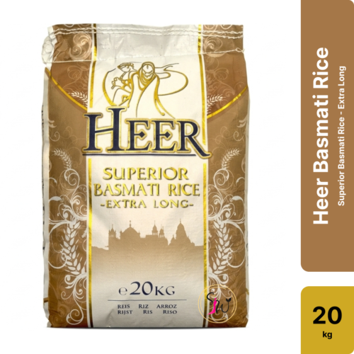 Heer Basmati Rice Extra Long 20kg – Premium long grain rice from India