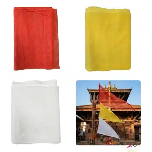 Home 62 Dhwaja religious mesh fabric for temple and puja use