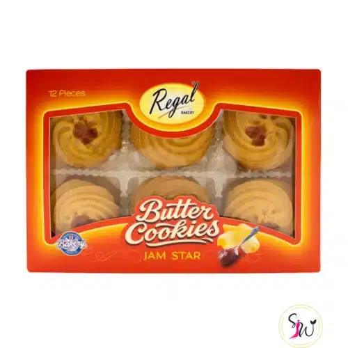 Regal Butter Cookies Jam Star – buttery cookies with fruity jam centre