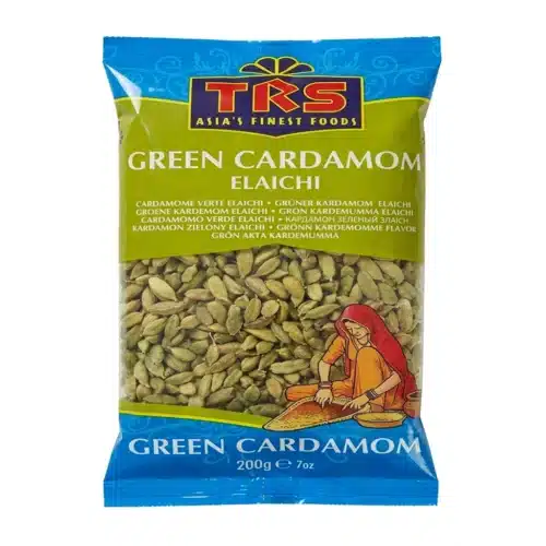 TRS Green Cardamom whole pods aromatic spice for chai, curries, and desserts