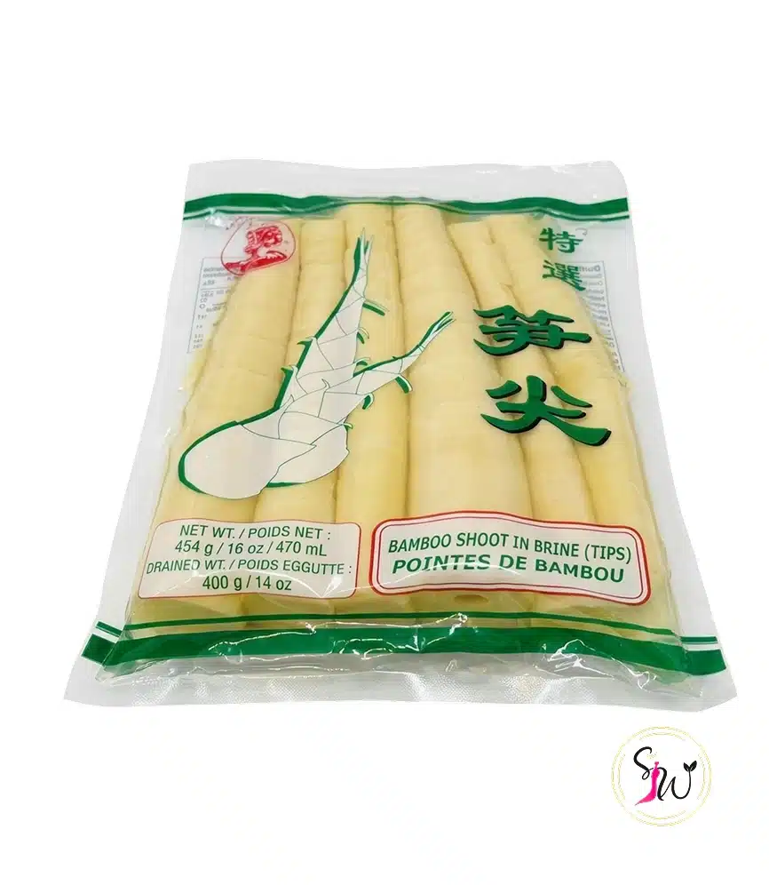 Cock Brand Bamboo Shoot in Brine (Tips) 454 g 1 Cock Brand bamboo shoot tips in brine 454 g canned Asian vegetable