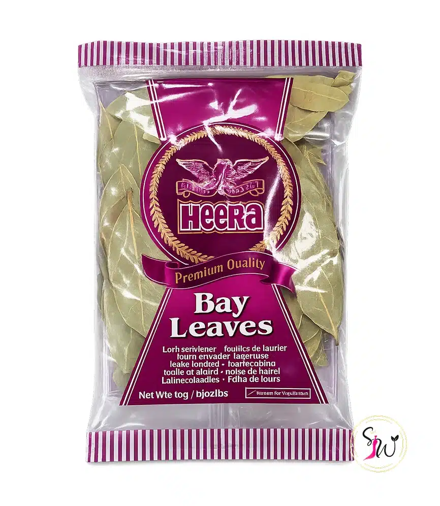 Heera Bay Leaves – Whole Dried Laurel Leaves (10 g) 1 Heera Bay Leaves 10g whole dried laurel leaves packaging
