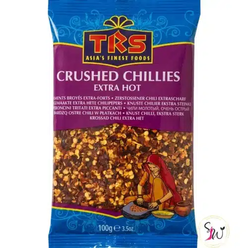 TRS Crushed Chillies Extra Hot 100g spice packaging