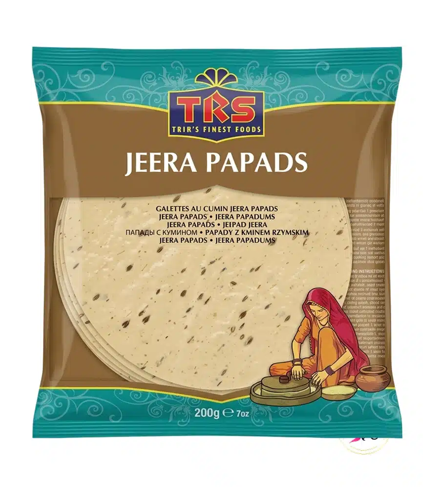 TRS Jeera Papads 200 g 1 TRS Jeera Papads 200 g pack Indian cumin papads