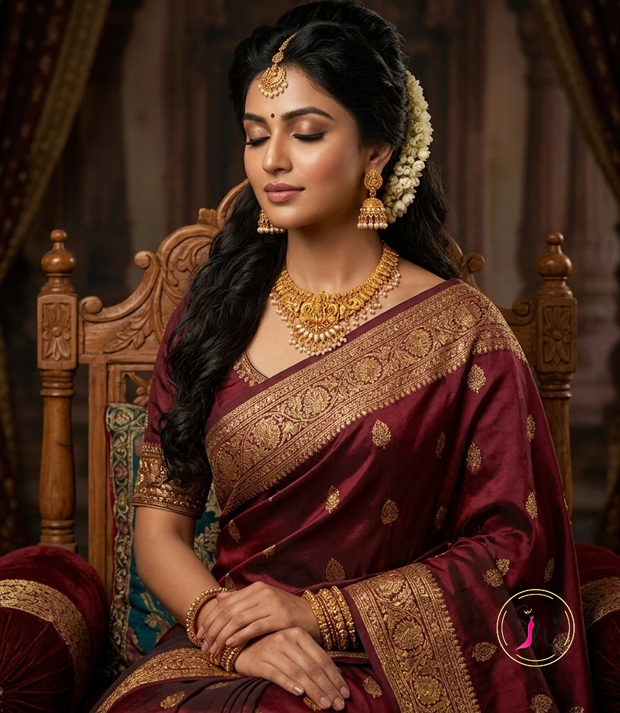 Antique Gold-Plated Lakshmi Temple Jewellery Set – Necklace & Jhumka Earrings 3 Antique Gold-Plated Lakshmi Temple Jewellery Set – Necklace & Jhumka Earrings - Image 3