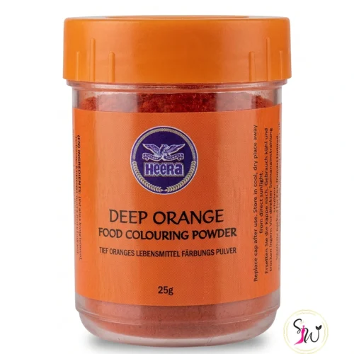 Heera Deep Orange Food Colouring Powder for cooking and baking