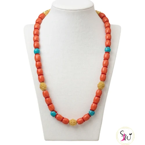 Muga Mala made from natural beads