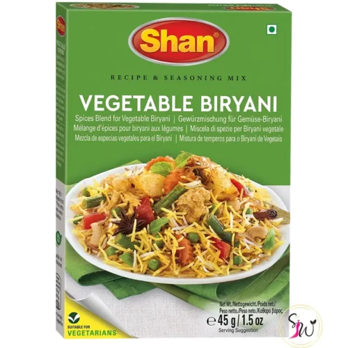 Shan Vegetable Biryani Masala spice mix for vegetable rice dishes