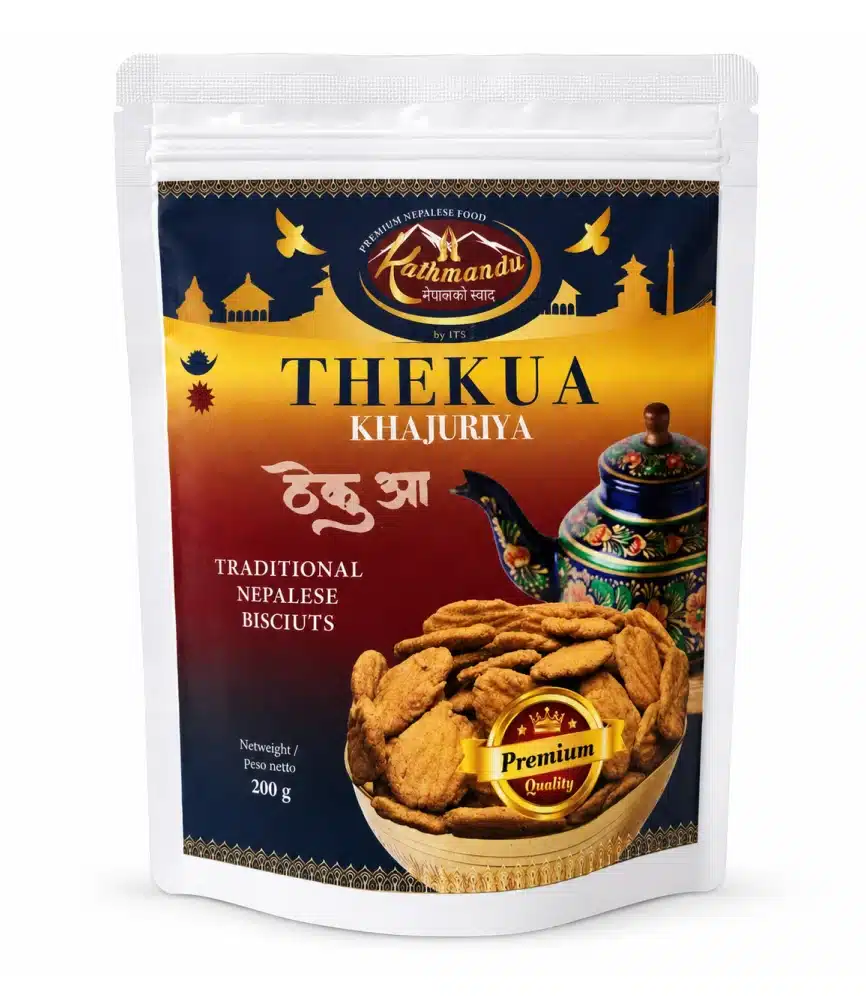 Kathmandu Thekua Khajuriya – 200 g 1 Kathmandu Thekua Khajuriya traditional Nepali biscuits 200 g package
