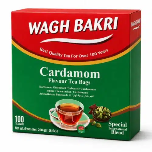 Wagh Bakri Cardamom Flavour Tea Bags 100 bags 3D box
